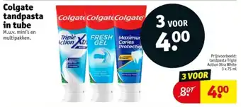 Kruidvat Colgate tandpasta in tube aanbieding