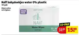 Kruidvat Naïf babydoekjes water 0% plastic aanbieding
