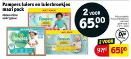 Kruidvat Pampers luiers en luierbroekjes maxi pack aanbieding
