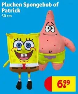 Kruidvat Pluchen Spongebob of Patrick aanbieding