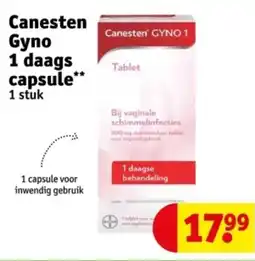 Kruidvat Canesten Gyno 1 daags capsule aanbieding