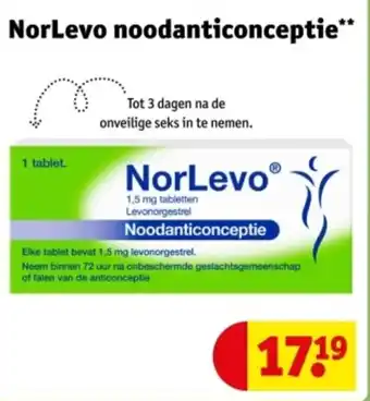 Kruidvat NorLevo noodanticonceptie aanbieding