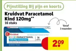 Kruidvat Kruidvat Paracetamol Kind 120mg aanbieding