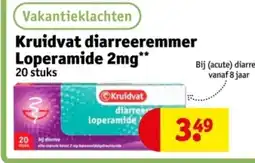 Kruidvat Kruidvat diarreeremmer Loperamide 2mg aanbieding