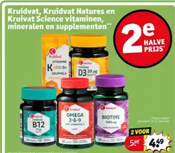 Kruidvat Kruidvat, Kruidvat Natures en Kruivat Science vitaminen, mineralen en supplementen aanbieding