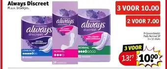 Kruidvat Always Discreet aanbieding