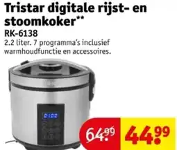 Kruidvat Tristar digitale rijst en stoomkoker aanbieding