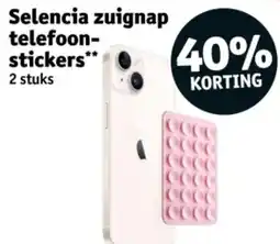 Kruidvat Selencia zuignap telefoon stickers aanbieding