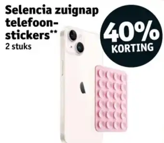 Kruidvat Selencia zuignap telefoon stickers aanbieding