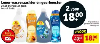 Kruidvat Lenor wasverzachter en geurbooster aanbieding