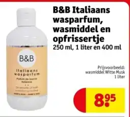 Kruidvat B&B Italiaans wasparfum, wasmiddel en opfrissertje aanbieding