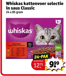 Kruidvat Whiskas kattenvoer selectie in saus Classic aanbieding