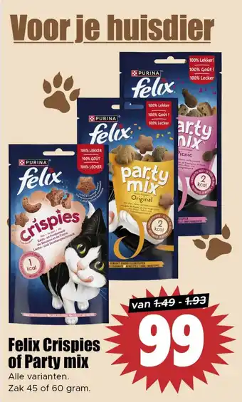 Dirk Felix Crispies of Party mix aanbieding