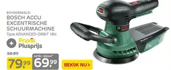 Praxis Bosch Accu Excentrische Schuurmachine aanbieding