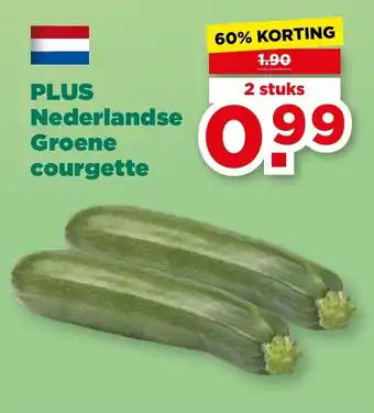 PLUS PLUS Nederlandse Groene courgette aanbieding