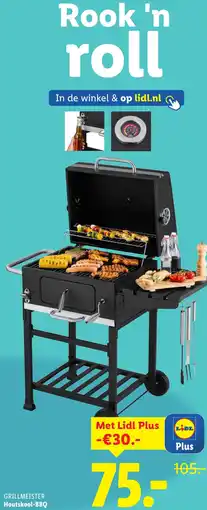 Lidl GRILLMEISTER Houtskool BBQ aanbieding