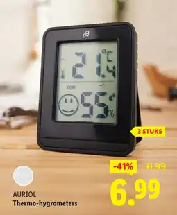 Lidl AURIOL Thermo-hygrometers aanbieding