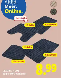 Lidl LIVARNO HOME Bad en WC mattenset aanbieding