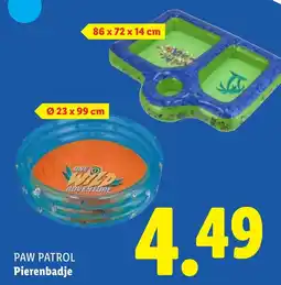 Lidl PAW PATROL Pierenbadje aanbieding