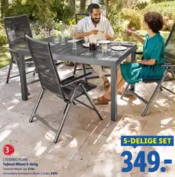 Lidl LIVARNO HOME Tuinset Miami 5 delig aanbieding