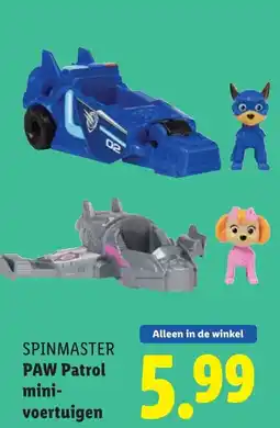 Lidl SPINMASTER PAW Patrol mini voertuigen aanbieding