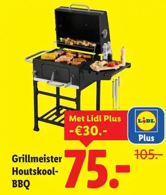 Lidl Grillmeister Houtskool BBQ aanbieding