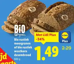 Lidl Bio rustiek meergranen of bio rustiek woutkorn desembrood aanbieding