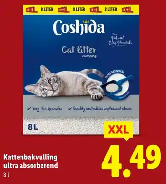 Lidl Kattenbakvulling ultra absorberend aanbieding