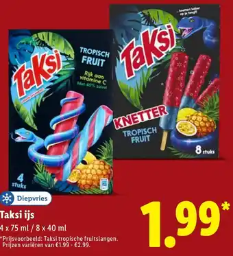 Lidl Taksi ijs aanbieding