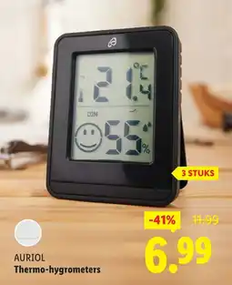 Lidl Auriol Thermo hygrometers aanbieding