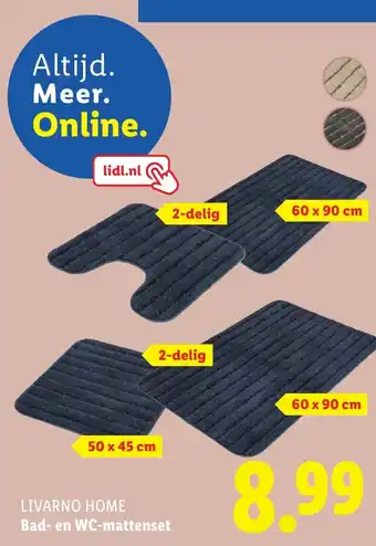 Lidl Livarno home Bad en WC mattenset aanbieding