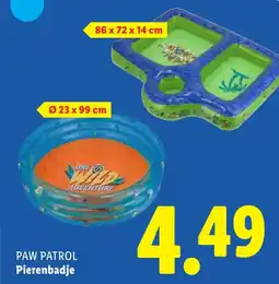 Lidl Paw patrol Pierenbadje aanbieding