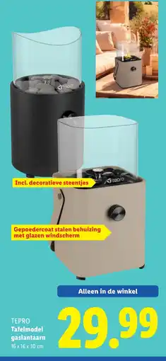 Lidl Tepro tafelmodel gaslantaarn aanbieding