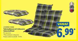 Lidl Livarno home Tuinstoelkussen of 2 zitkussens Valencia/Miami aanbieding