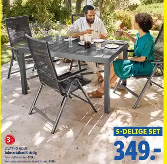 Lidl Livarno home Tuinset Miami 5-delig aanbieding