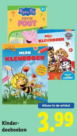 Lidl Kinder doeboeken aanbieding