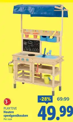 Lidl Playtive houten speelgoedkeuken aanbieding