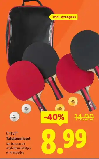 Lidl CRIVIT Tafeltennisset aanbieding