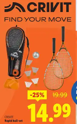Lidl Crivit rapid ball set aanbieding