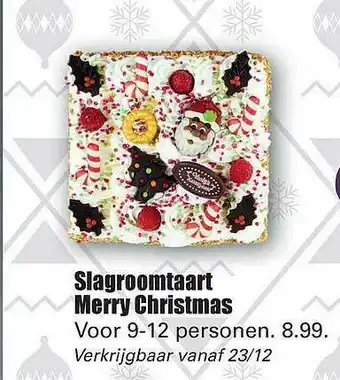 Dirk Slagroomtaart Merry Christmas aanbieding