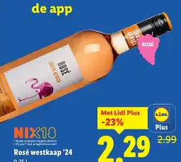 Lidl Rosé westkaap '24 aanbieding