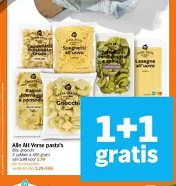 Albert Heijn Alle AH Verse pasta's aanbieding