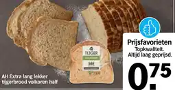 Albert Heijn AH Extra lang lekker tijgerbrood volkoren half aanbieding