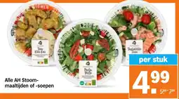 Albert Heijn Alle AH Stoom maaltijden of soepen aanbieding