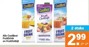 Albert Heijn Alle CoolBest FruitDrink en FruitOntbijt aanbieding