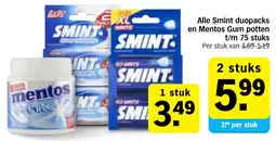 Albert Heijn Alle Smint duopacks en Mentos Gum potten aanbieding