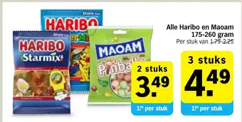 Albert Heijn Alle Haribo en Maoam aanbieding