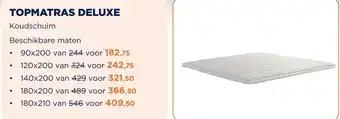 TotaalBED Topmatras Deluxe | Koudschuim | 70x200 aanbieding
