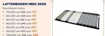 TotaalBED Lattenbodem Medi 3000 vlak | 70x200 aanbieding