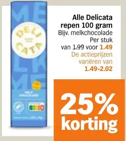 Albert Heijn Alle Delicata repen aanbieding